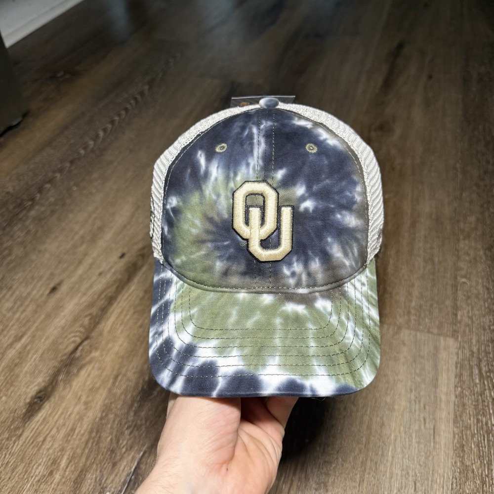 Oklahoma Sooners Snapback Hat Camo Tie Dye Military Army Mesh Trucker OHT‎ Cap - Picture 2 of 8